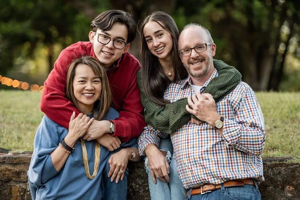 Elaine Tran Lenahan with family